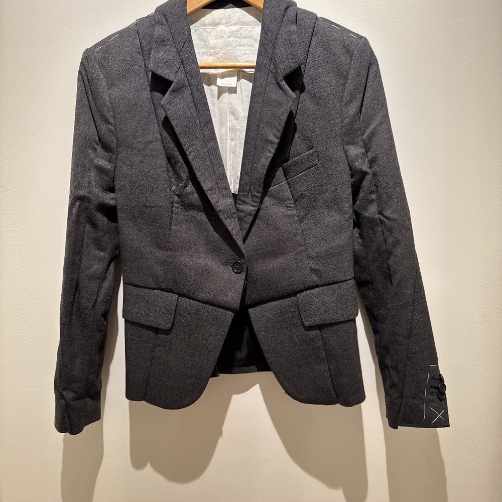 Exclusive Maison Margiela x H&M grey flannel tailored jacket